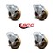Service Caster 4 Inch High Temp Phenolic Wheel Swivel Bolt Hole Caster Set with Brake SCC SCC-BH20S414-PHRHT-TLB-4 - alternate 6